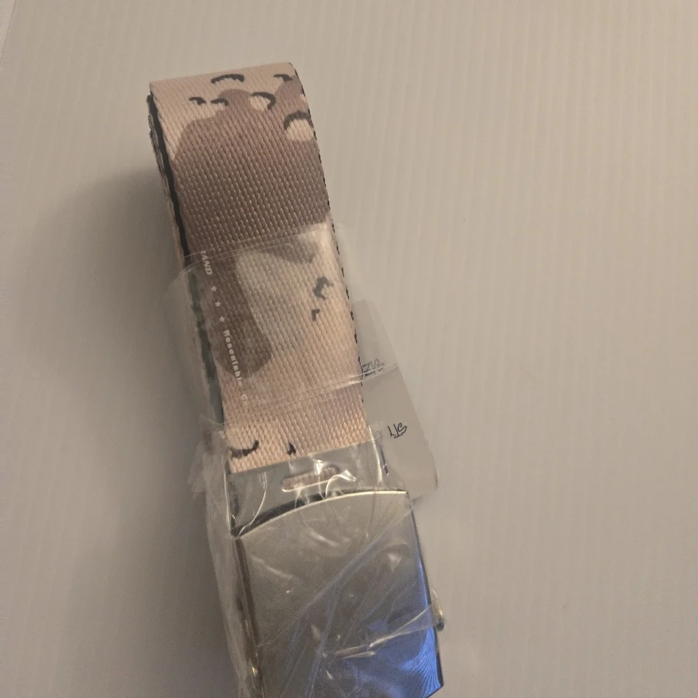 Tan Camo Web Belt 2014 Metal Tip Style 135081 Stussy Vintage Nwt Y2k